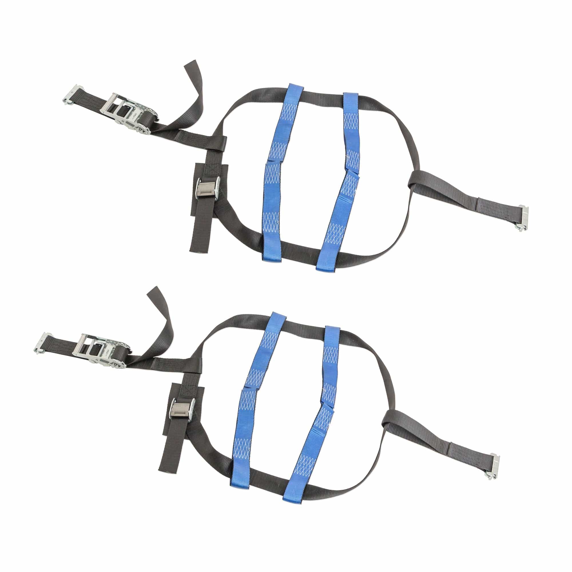 2in UTV RATCHET WHEEL NET with DOUBLE TOP STRAPS ETRACK (pair