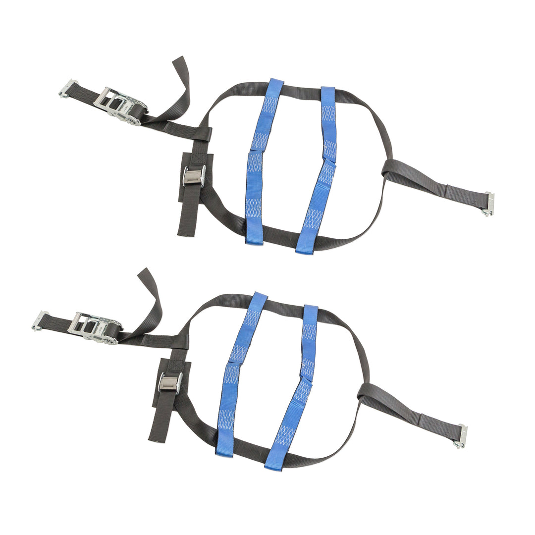 2in UTV RATCHET WHEEL NET with DOUBLE TOP STRAPS - E-TRACK (pair)
