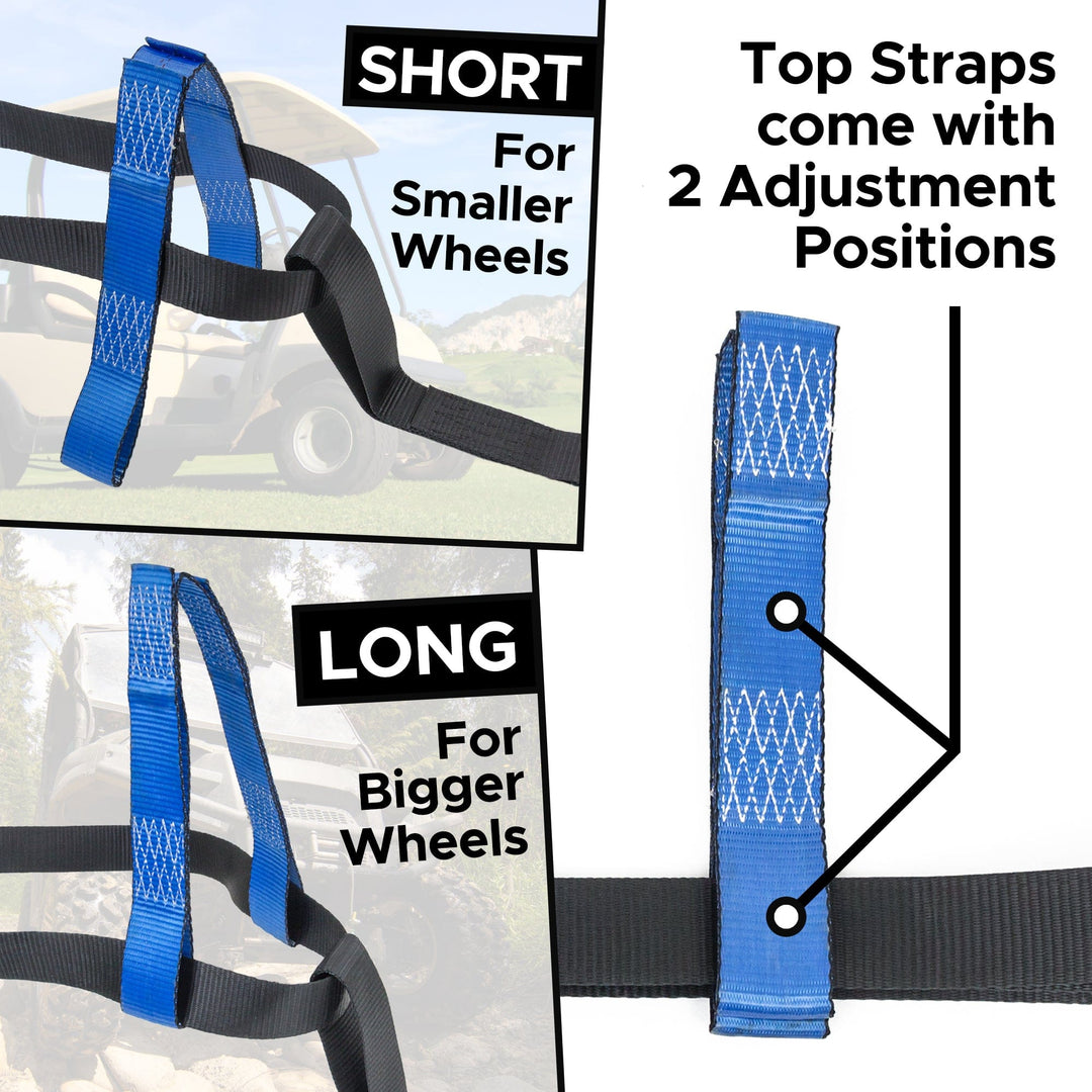 2in UTV RATCHET WHEEL NET with DOUBLE TOP STRAPS - E-TRACK (pair)