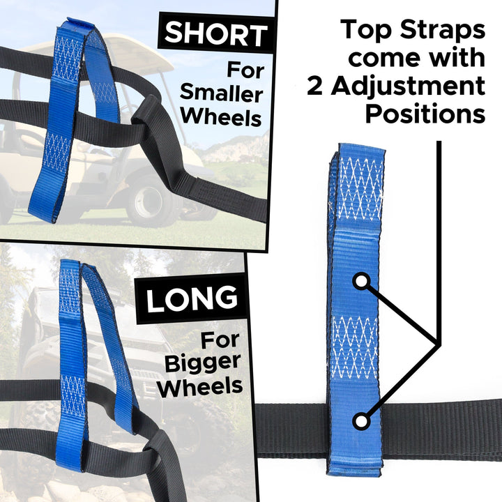 2in UTV RATCHET WHEEL NET with DOUBLE TOP STRAPS (pair)