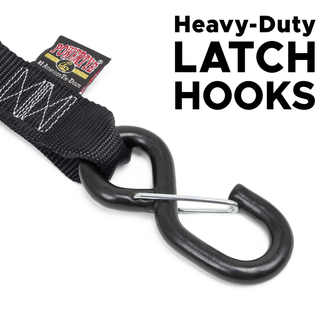 Heavy Duty velcro UTV straps with Double D rings