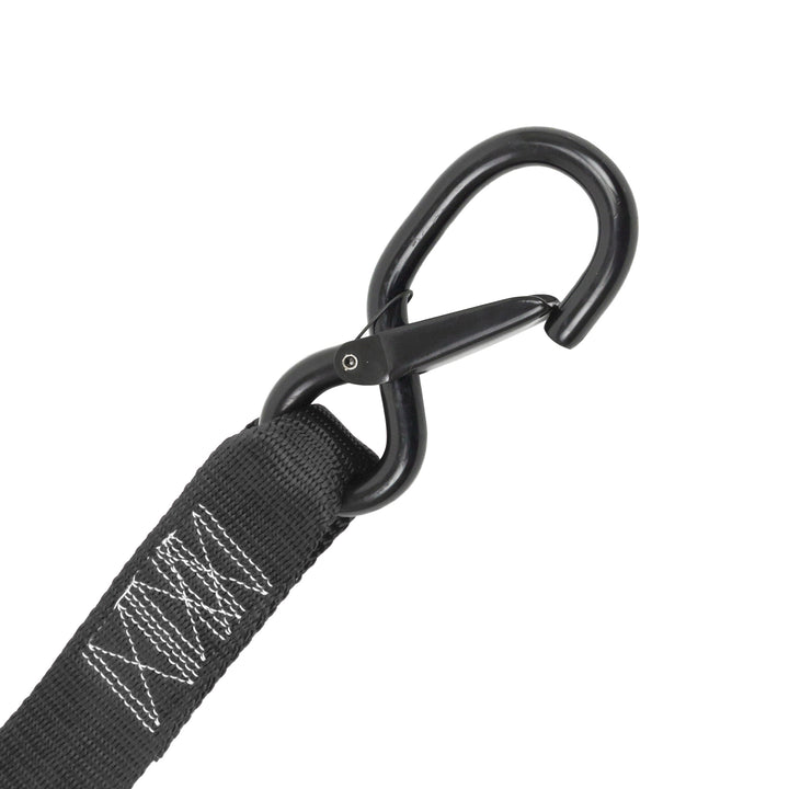 1.5in Soft-Tye Ratchet Strap - Latch Hook closeup#color_black-black
