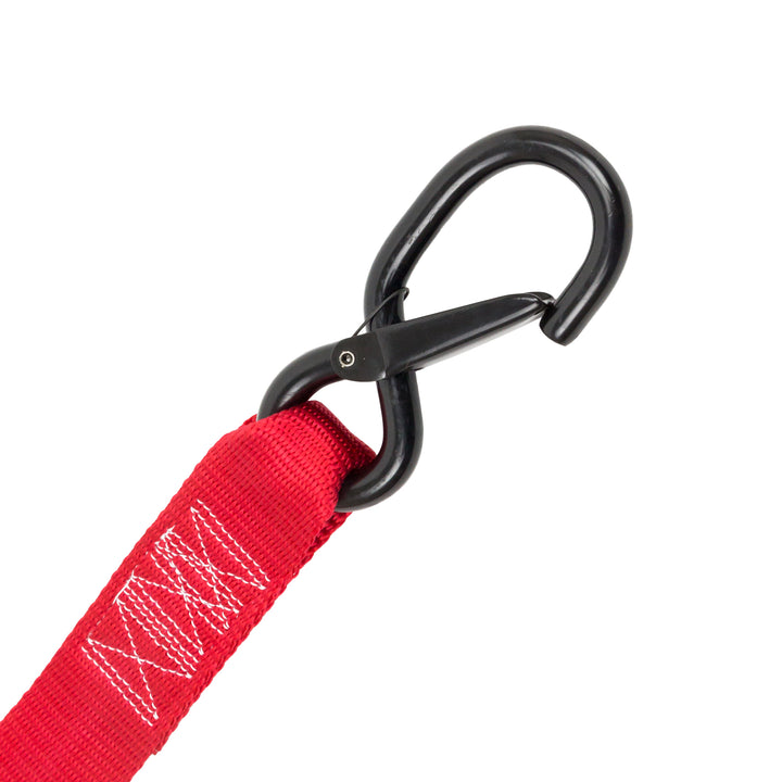 1.5in Ratchet Strap - Latch Hook closeup#color_red