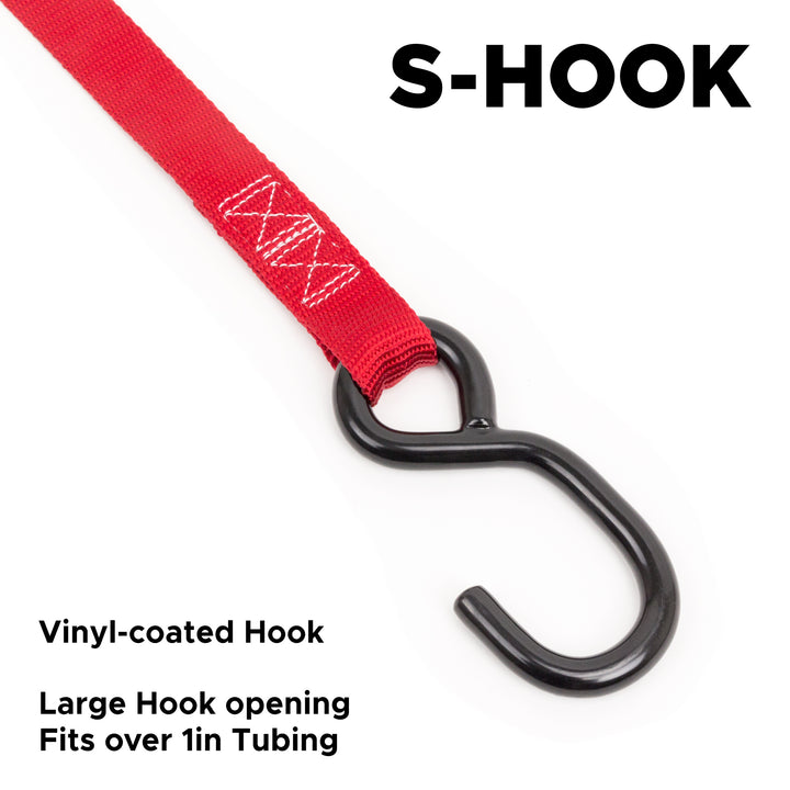 1in Steel S-Hook#color_red-black