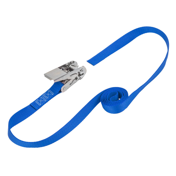 1in Endless STAINLESS STEEL Ratchet loop strap for cargo#color_blue