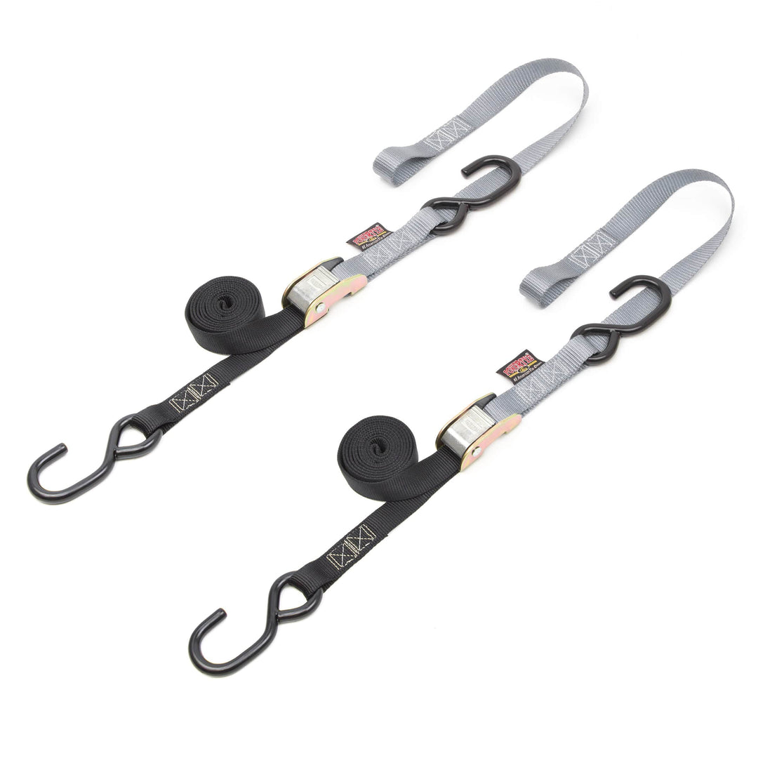 1in x 6ft CAM BUCKLE SOFT-TYE TIE-DOWN, S-HOOKS (pair) – PowerTye