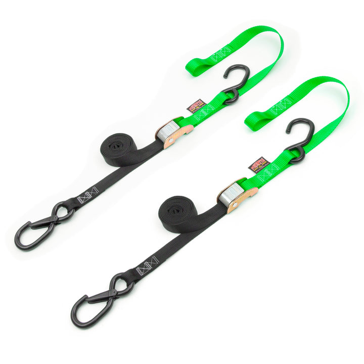 1 inch pull strap Cam Buckle Soft-Tye, Latch Hook#color_black-green