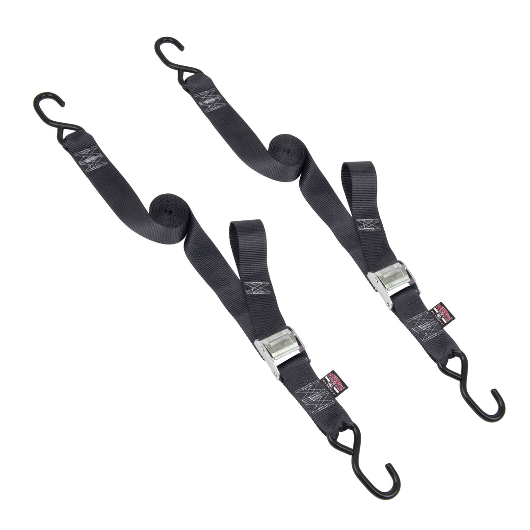 2in Cam Buckle with S-Hooks and hand loop for vehicles and cargo#color_black