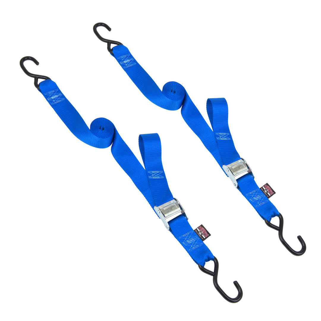 2in Cam Buckle with S-Hooks and hand loop for vehicles and cargo#color_blue