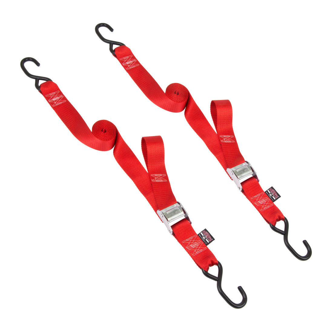 2in Cam Buckle with S-Hooks and hand loop for vehicles and cargo#color_red