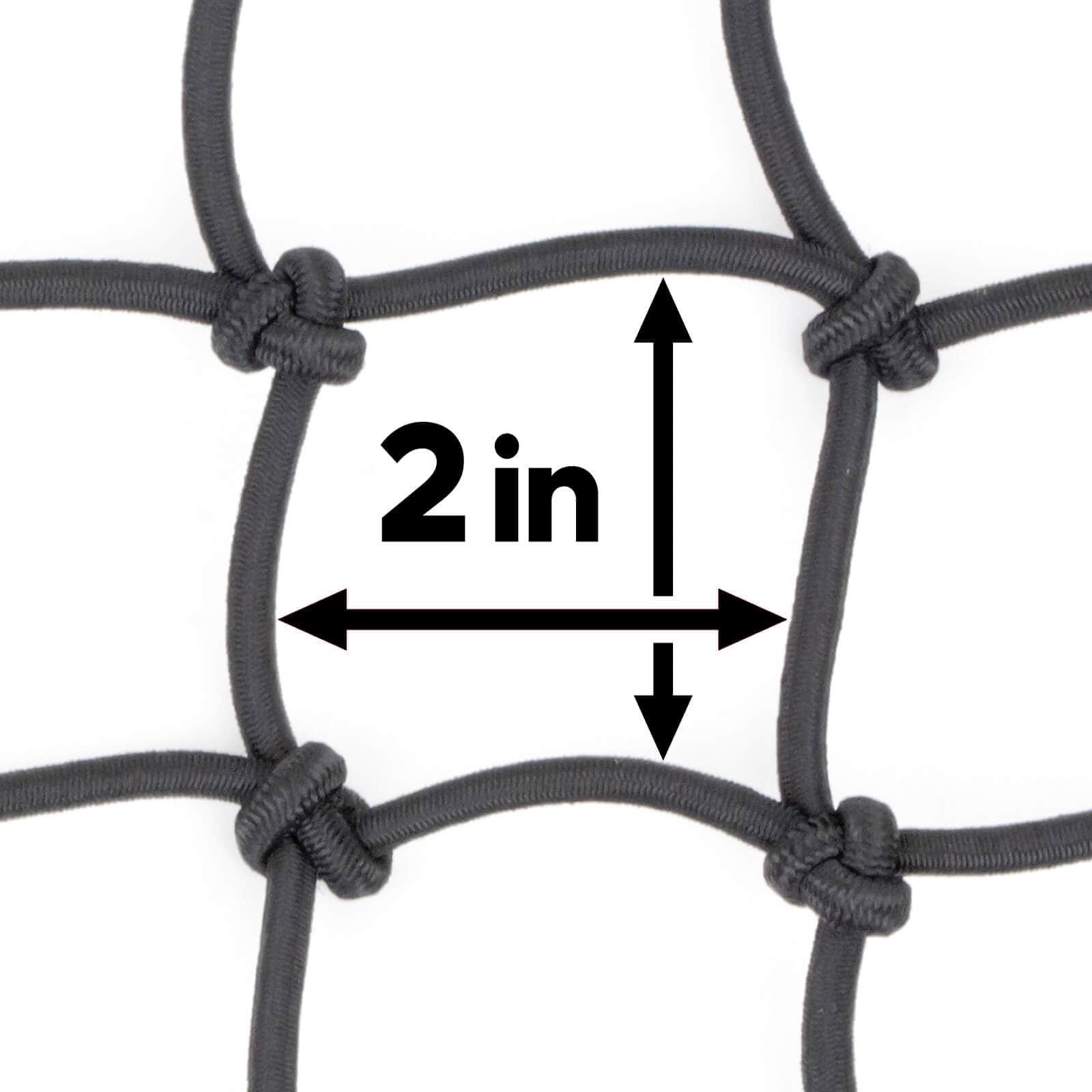 24in x 36in X-Large Cargo Net w/ 10 Hooks & Tight 2 inch Mesh