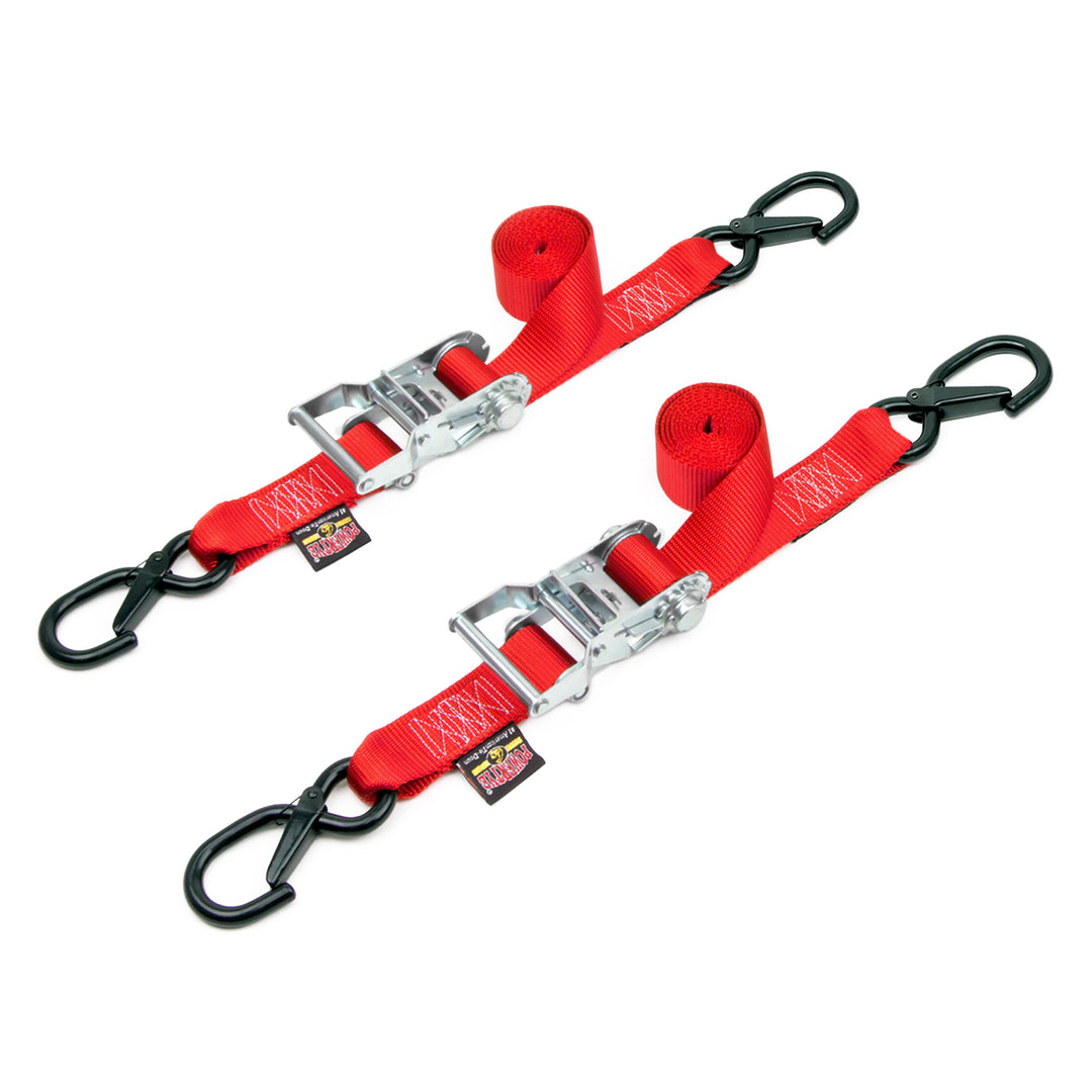 1.5in Ratchet Strap with Latch Hooks#color_red