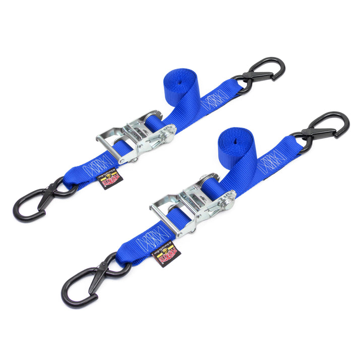 1.5in Ratchet Strap with Latch Hooks#color_blue