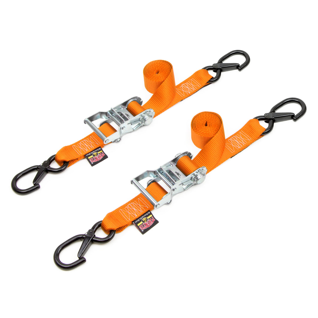 1.5in Ratchet Strap with Latch Hooks#color_orange