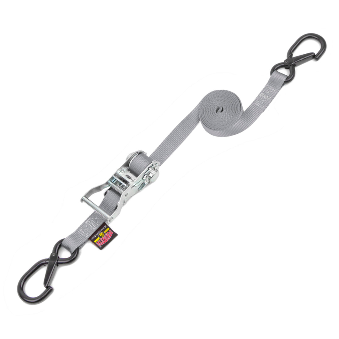 1in x 12ft Ratchet Strap with Latch Hooks#color_silver
