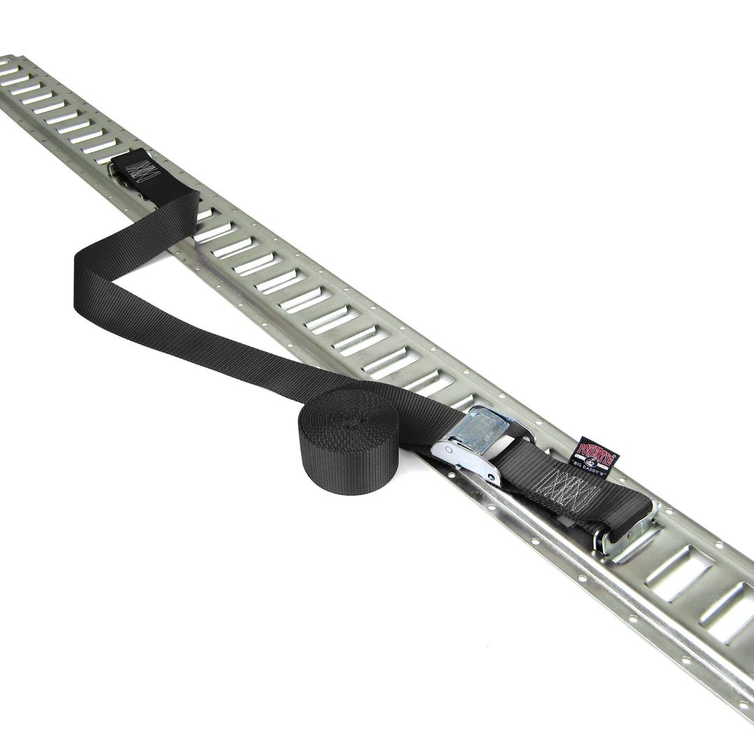 2 inch pull strap E-Track Cam Buckle Tie-Down Strap#color_black