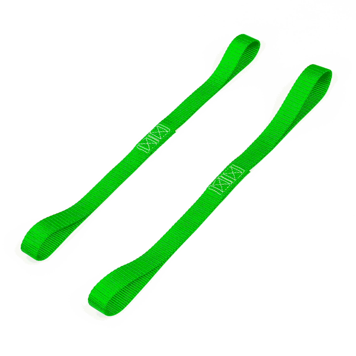 Pair of 1 inch Soft-Tye Hand Loop Straps#color_green