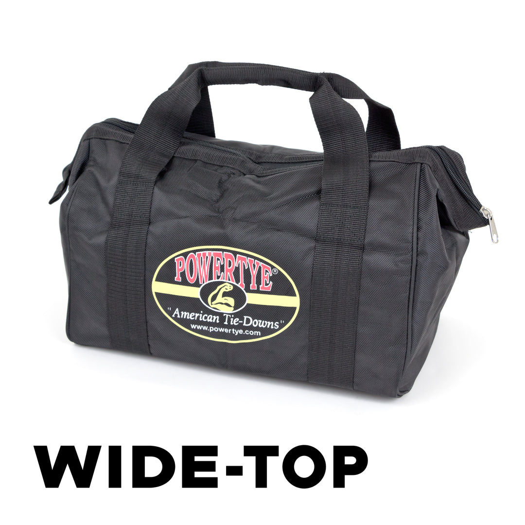 Wide-Top Black Nylon Bag