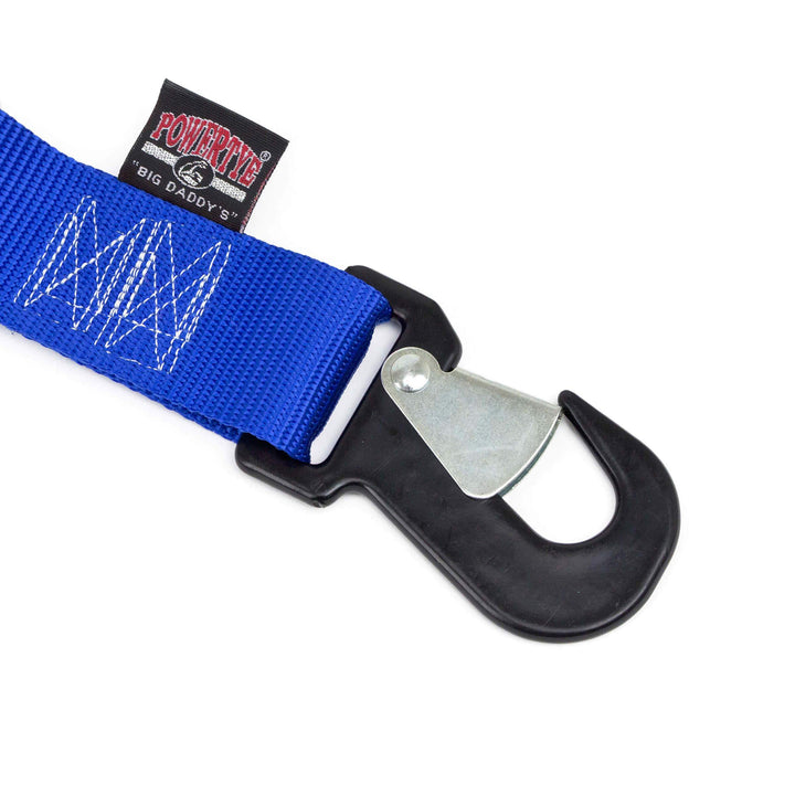 2in Secure Hooks have spring-loaded closures with vinyl coating#color_blue