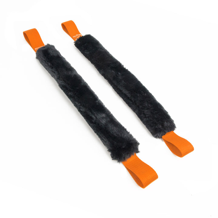 Clearance 1.5in Long Plush Soft-tyes, pair#color_orange