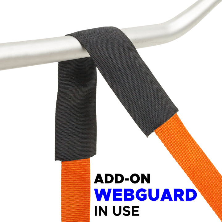 WebGuard Cover in Use for Ratchet strap#color_orange