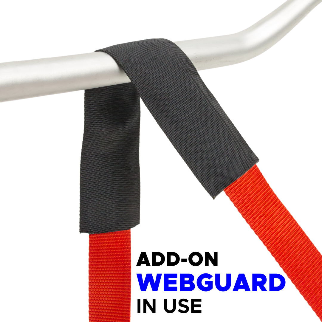 WebGuard Cover in Use for Ratchet strap#color_red